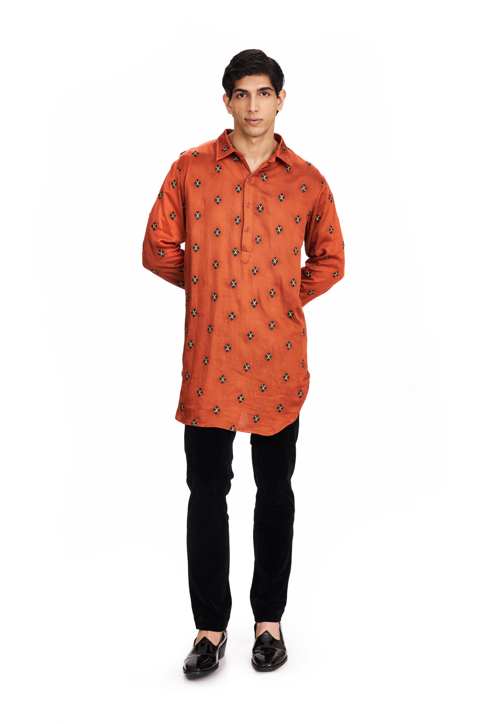 ARGYLE MOTIF KURTA  