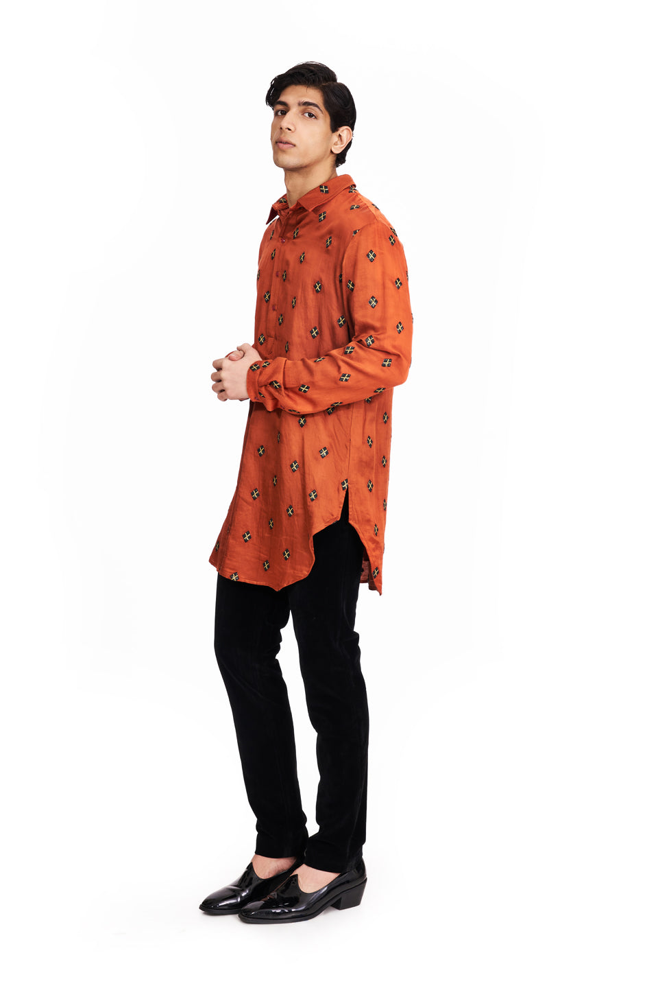 ARGYLE MOTIF KURTA  