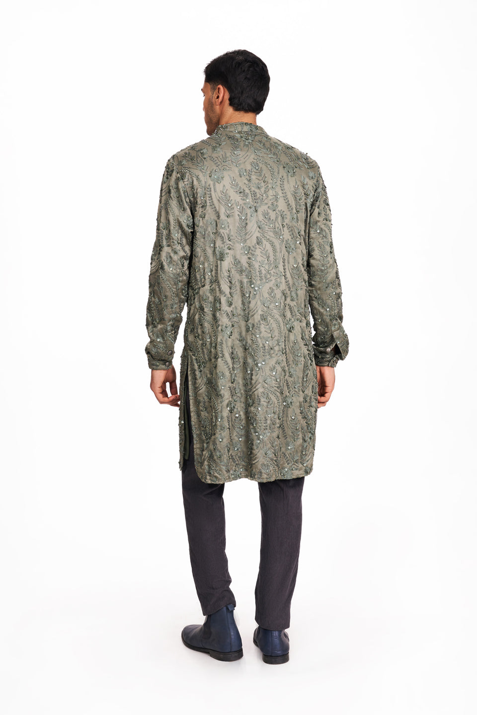 FLORAL MOP CREEPER KASHMIRI  KURTA  