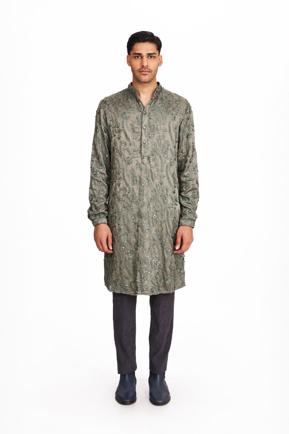  FLORAL MOP CREEPER KASHMIRI  KURTA 