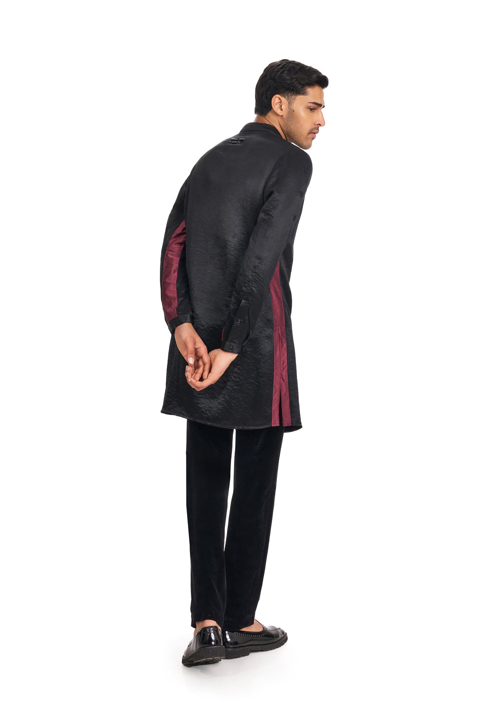 PLAIN CONTRAST SIDE STRIPE KURTA  
