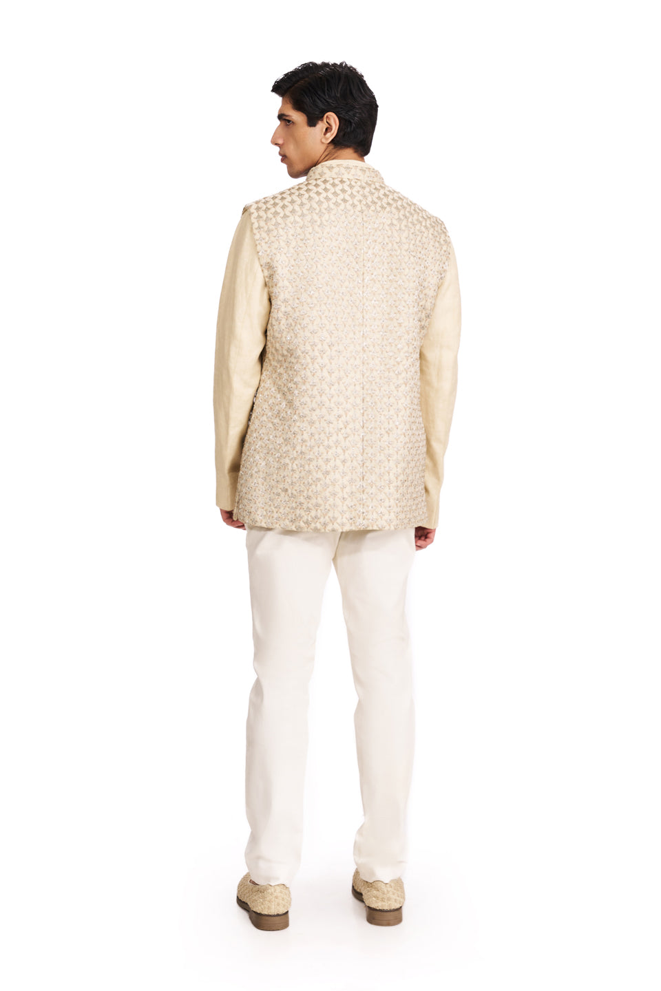 DIAMOND LUREX HIGHLIGHTED SHORT SLEEVELESS KOTI  