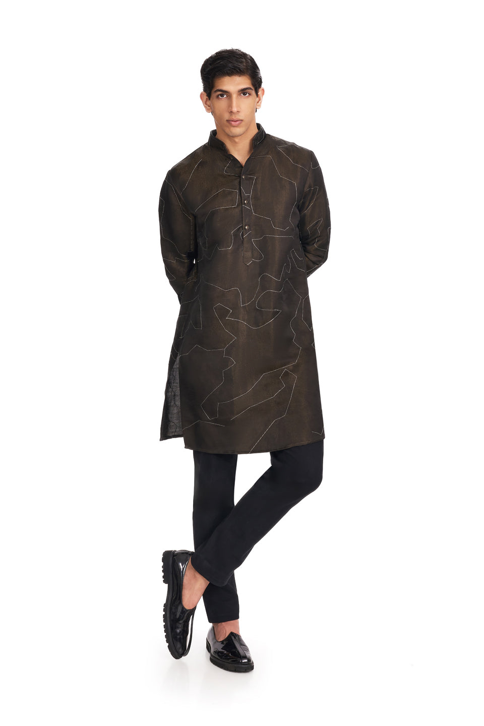 CAMO ZARI KURTA  