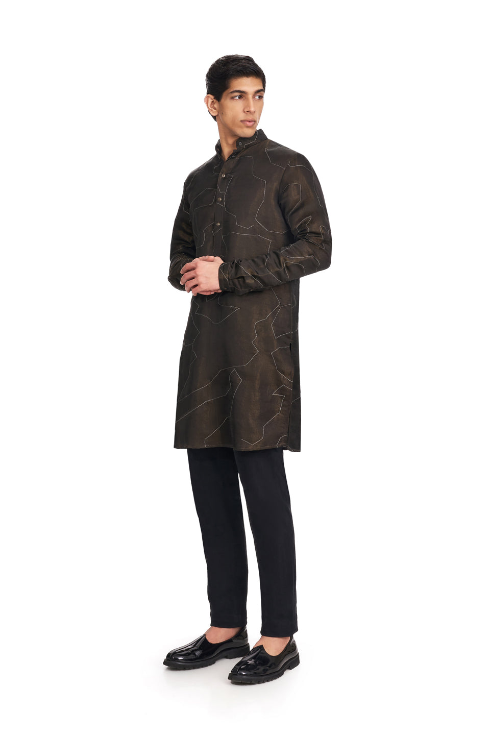 CAMO ZARI KURTA  