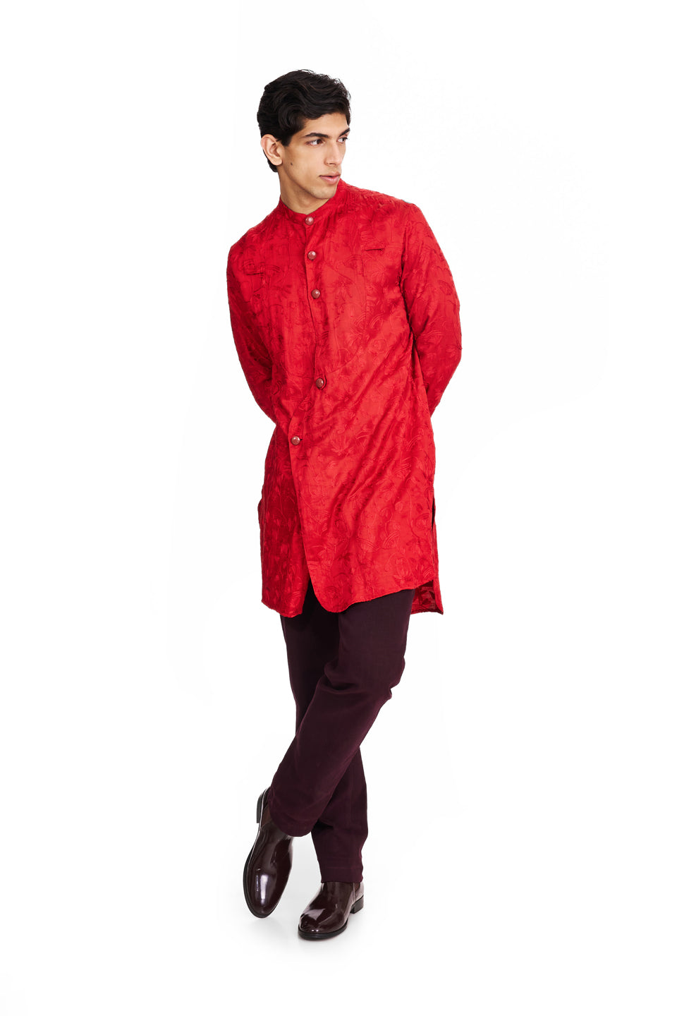 PAISLEY KASHMIRI ANGRAKHA STYLE KURTA  