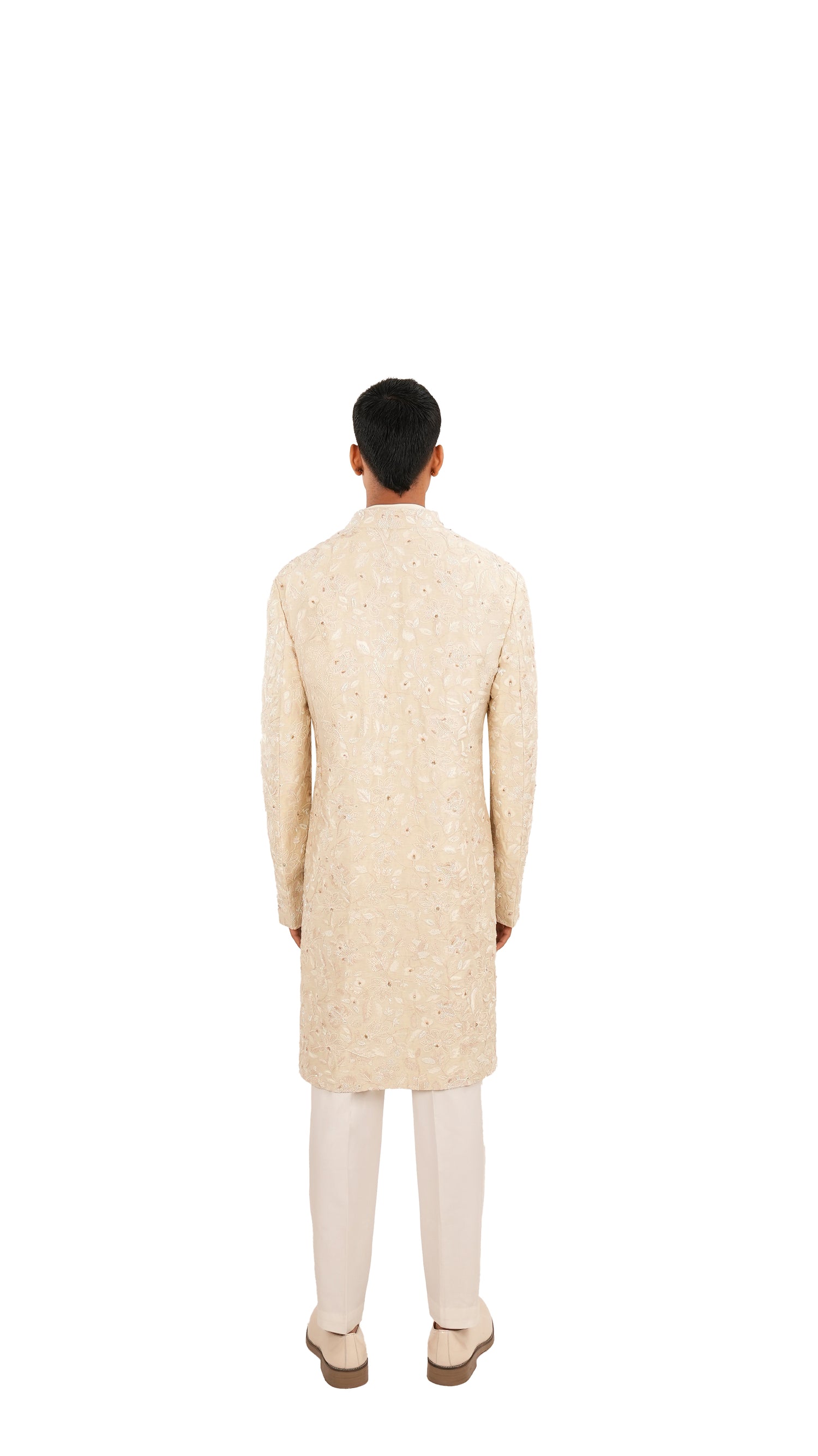 FLORAL CHIKANKARI HIGHLIGHTED SHERWANI  