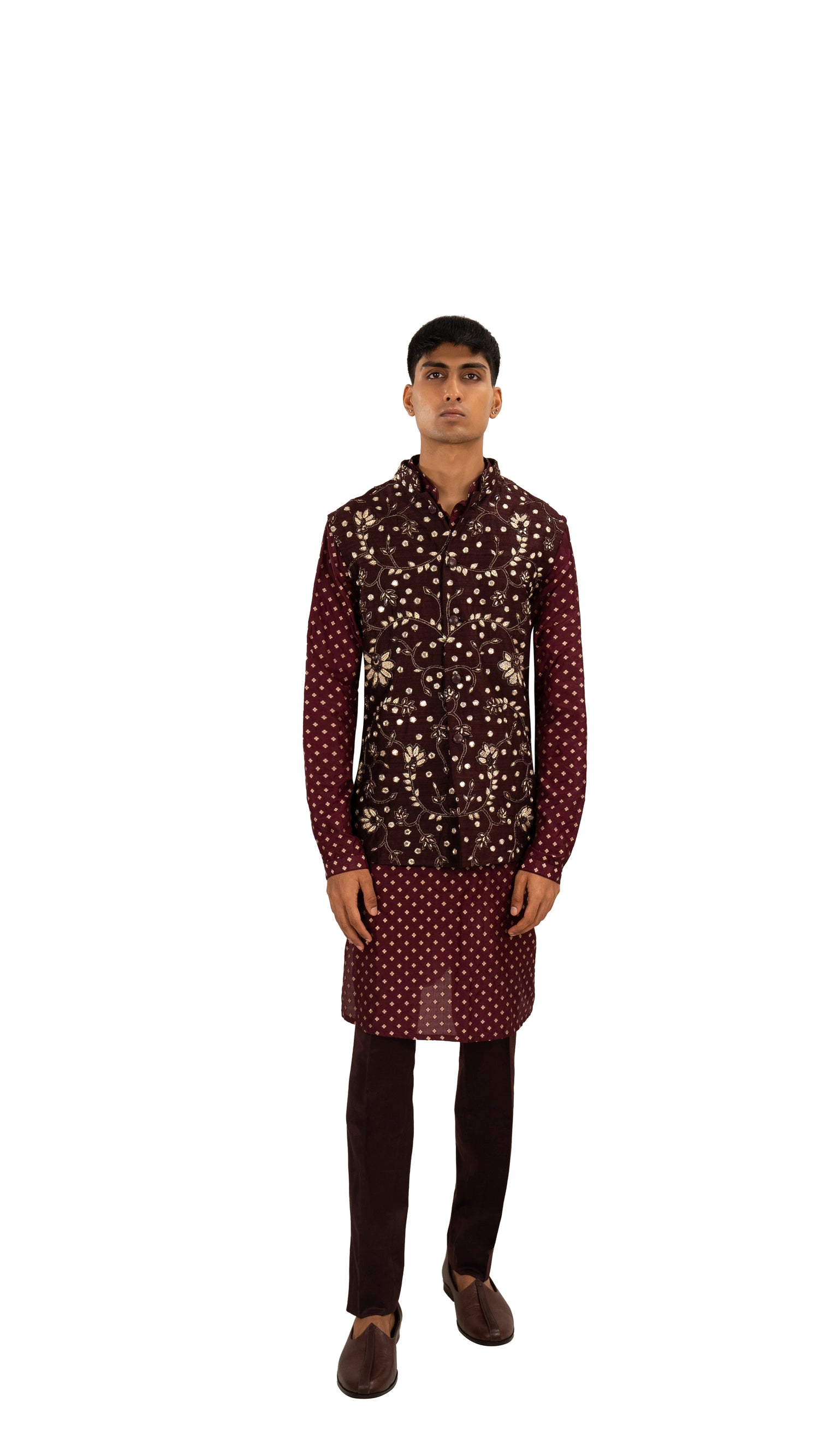  FLORAL FLAT HIGHLIGHTED SHORT WINE KOTI 