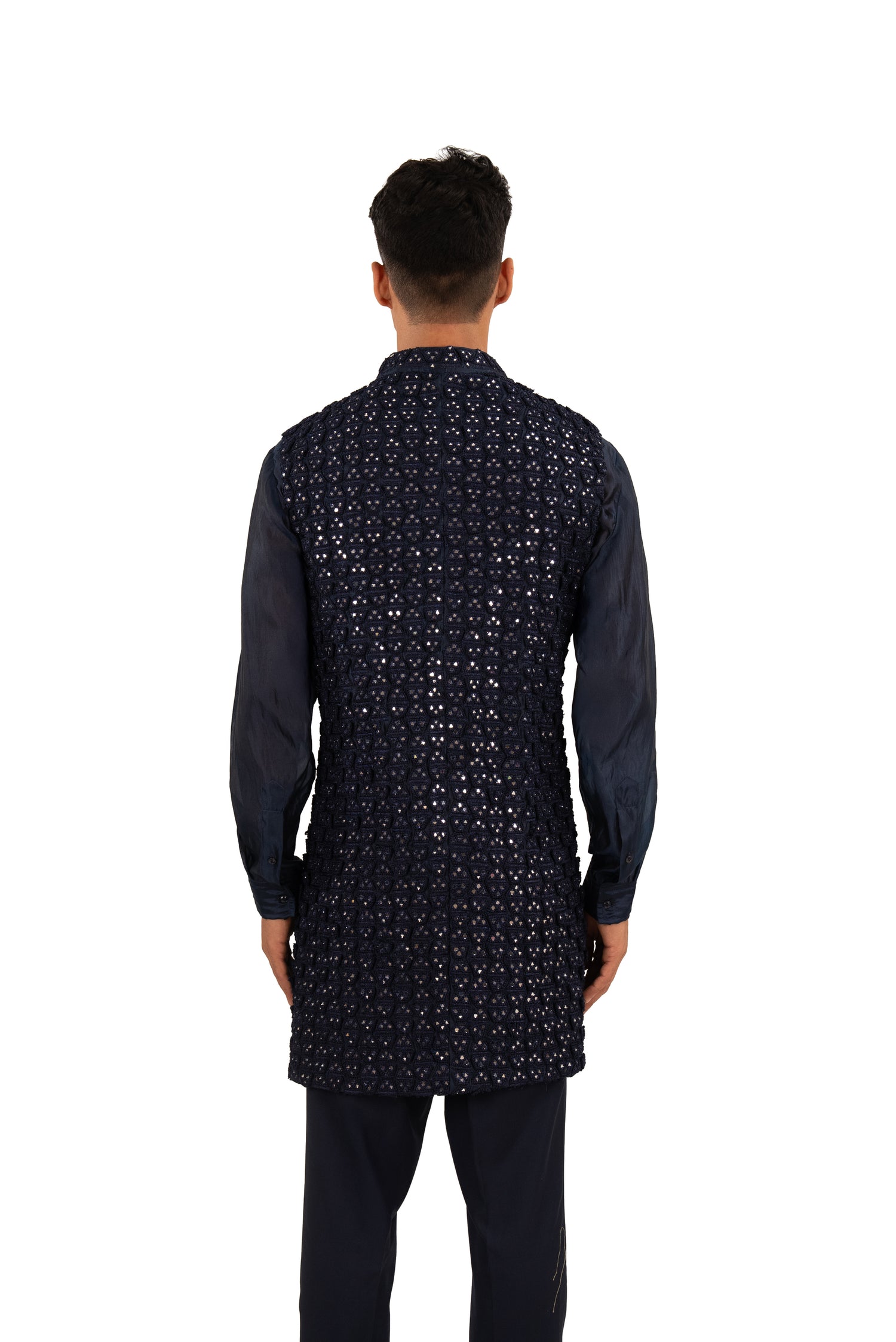 TASSEL MIRROR SLEEVELESS JACKET  