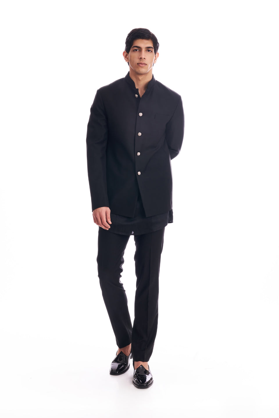  PLAIN LINEN BANDHGALA SET 