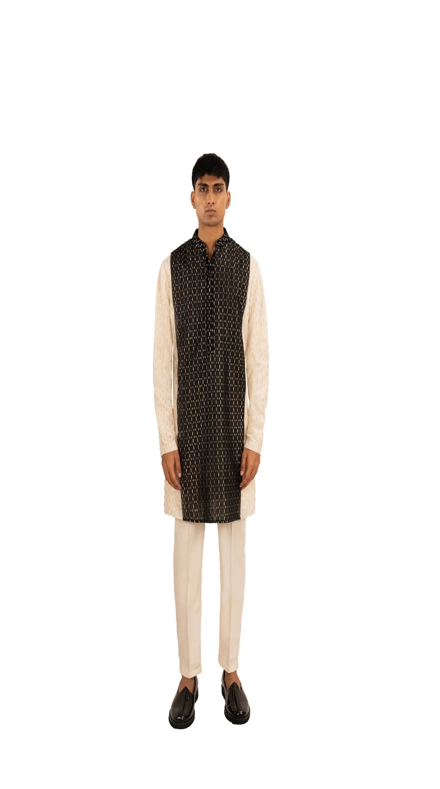  IKAT PANELLED KURTA 