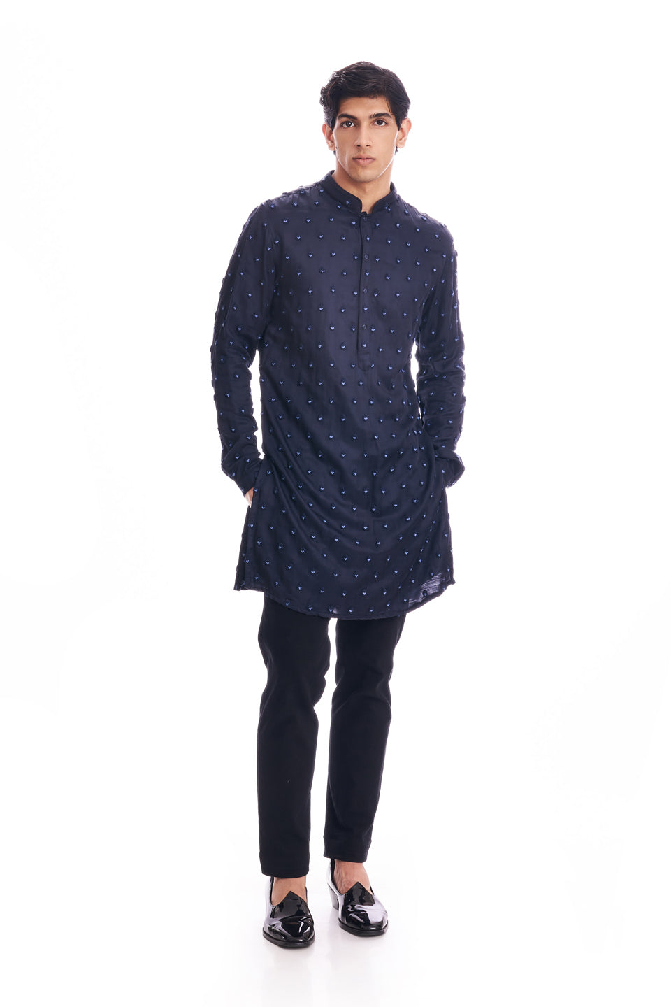FIRE KNOTTED KURTA  