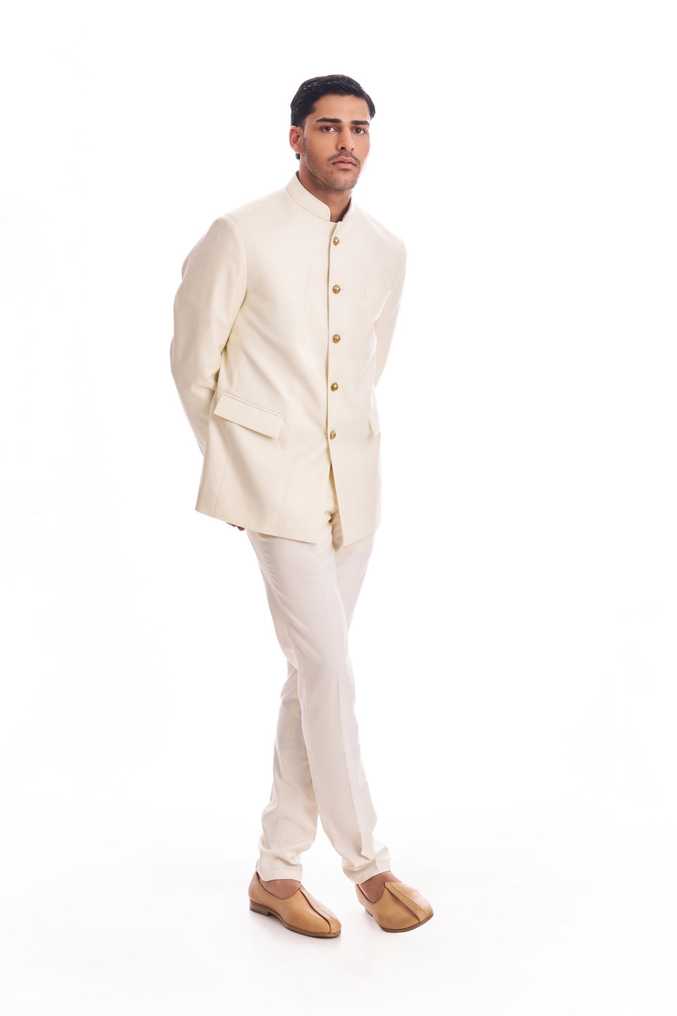  PLAIN LINEN BANDHGALA 