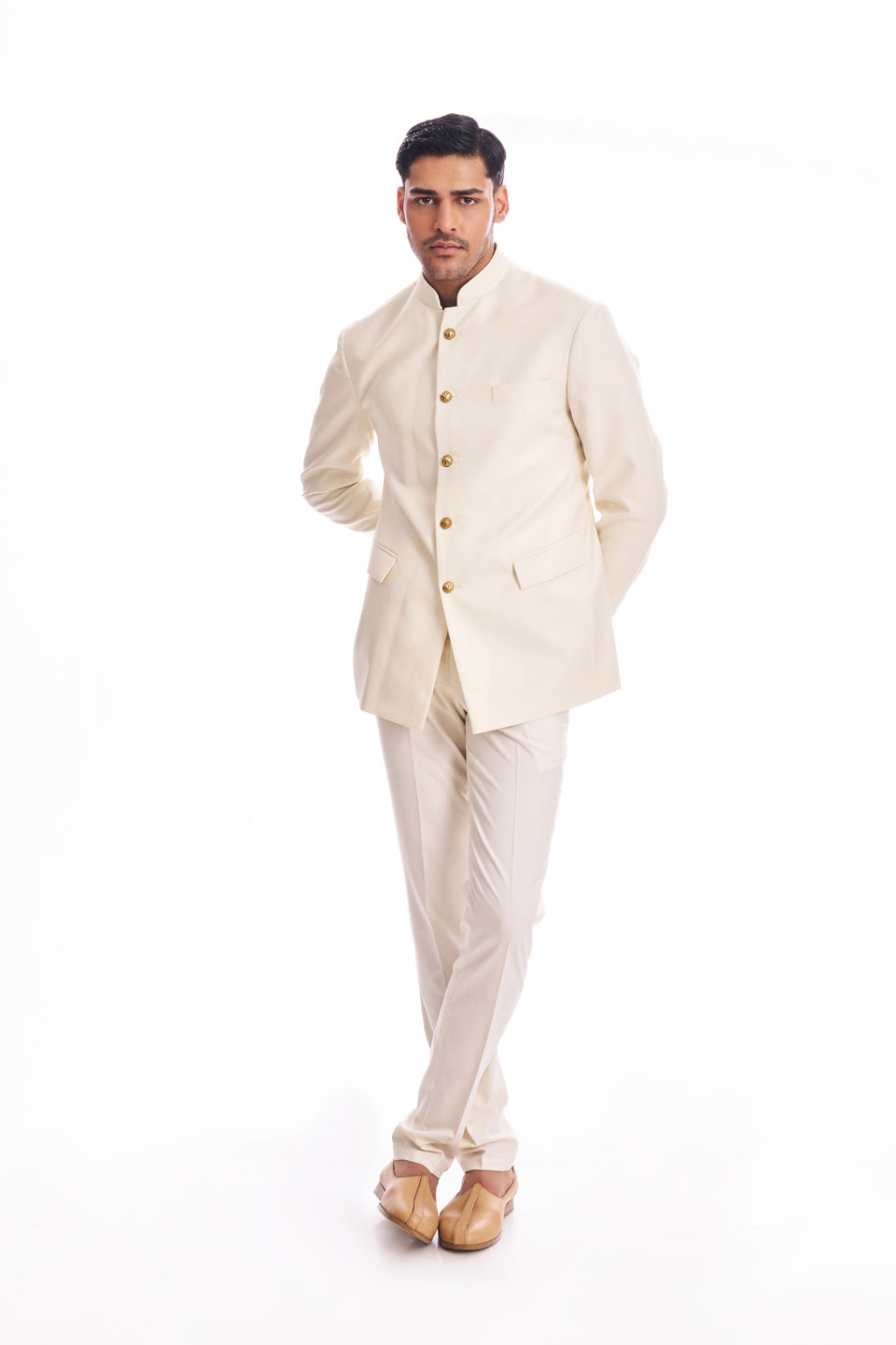 PLAIN LINEN BANDHGALA  
