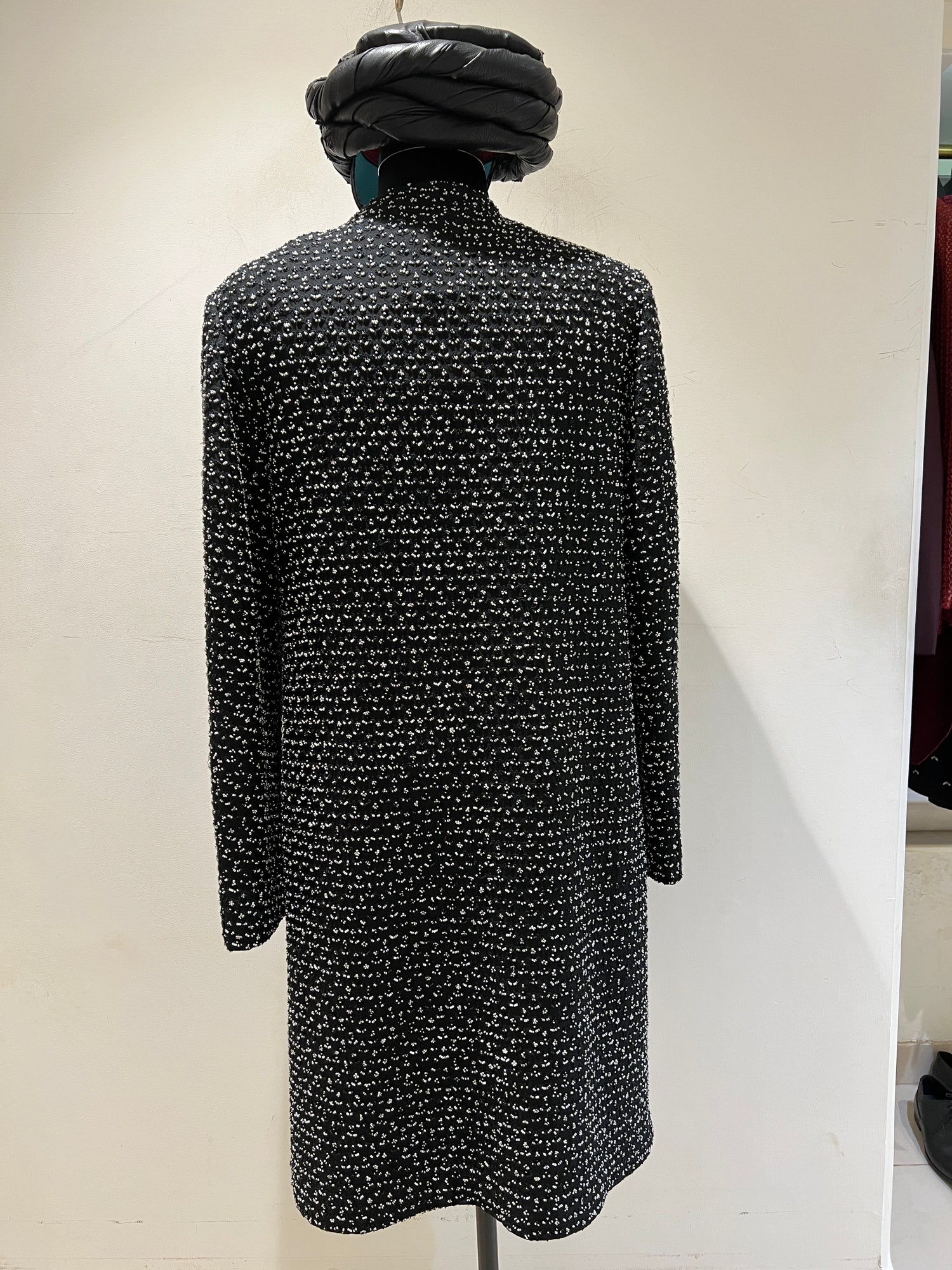 PLANT MULTI BEADED PANELLED COLLARLESS JACKET  