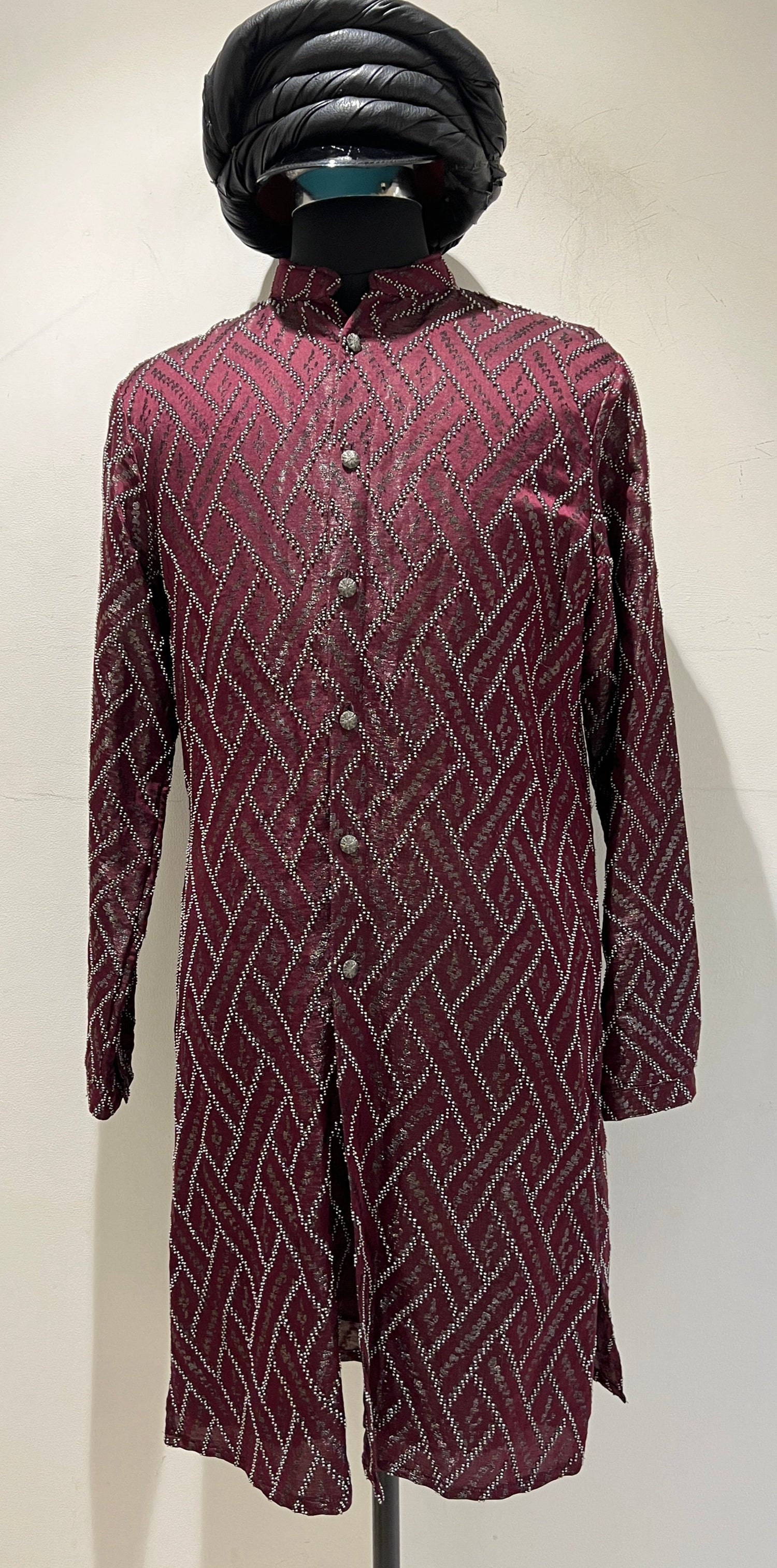 ZIG ZAG BEADED KURTA  