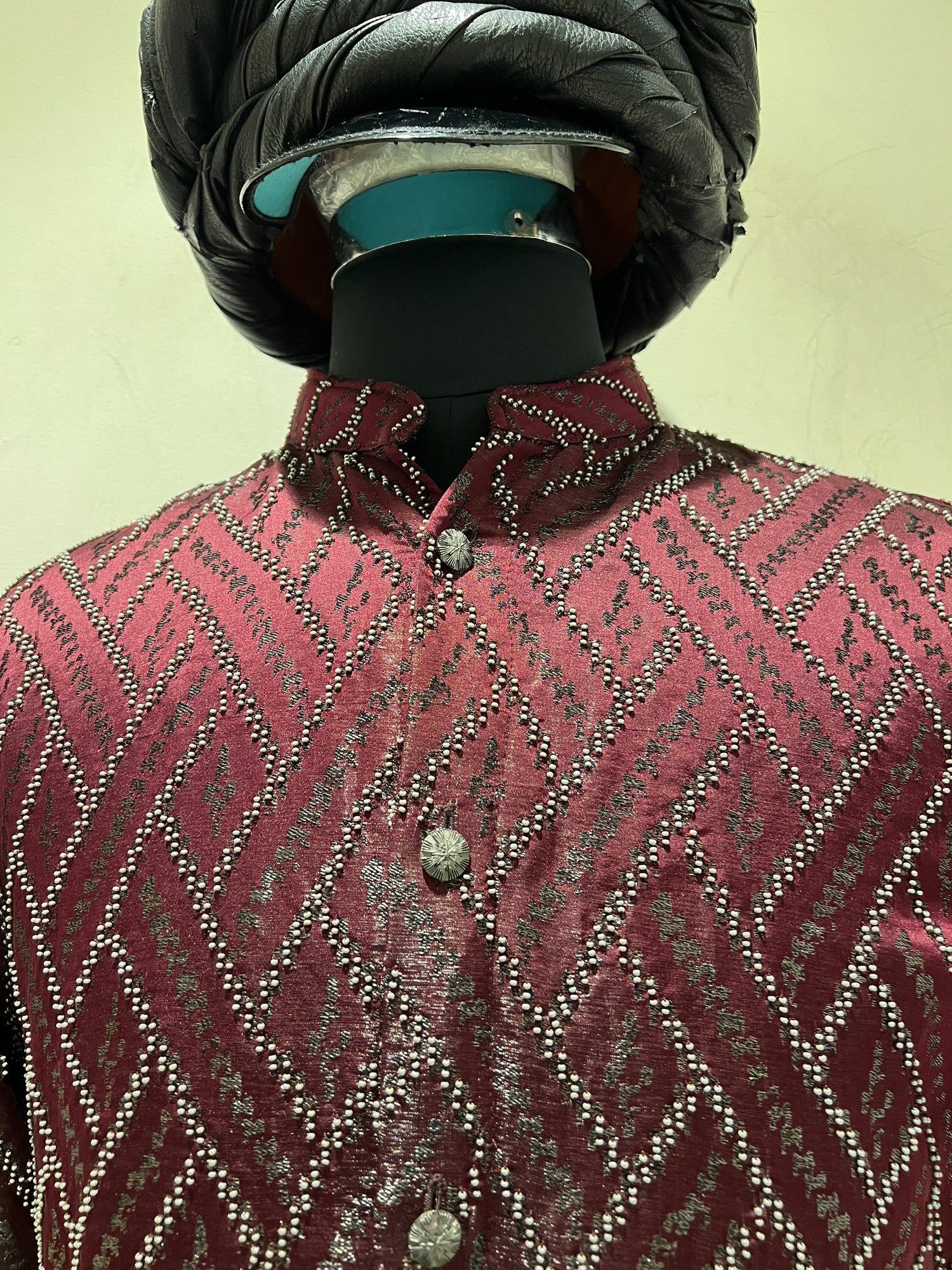 ZIG ZAG BEADED KURTA  