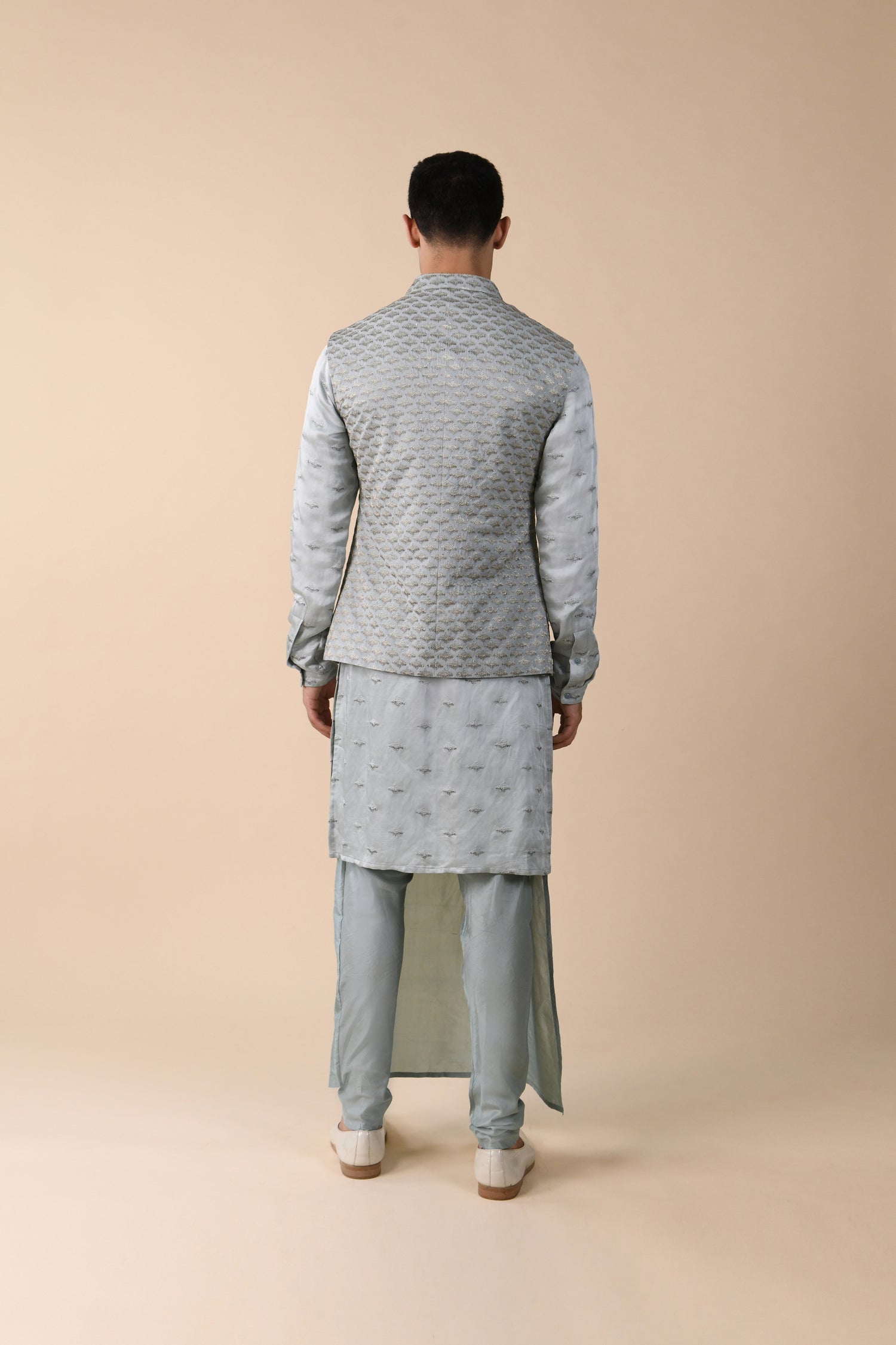 LAMP OMBRE SHORT SLEEVELESS JACKET SET  