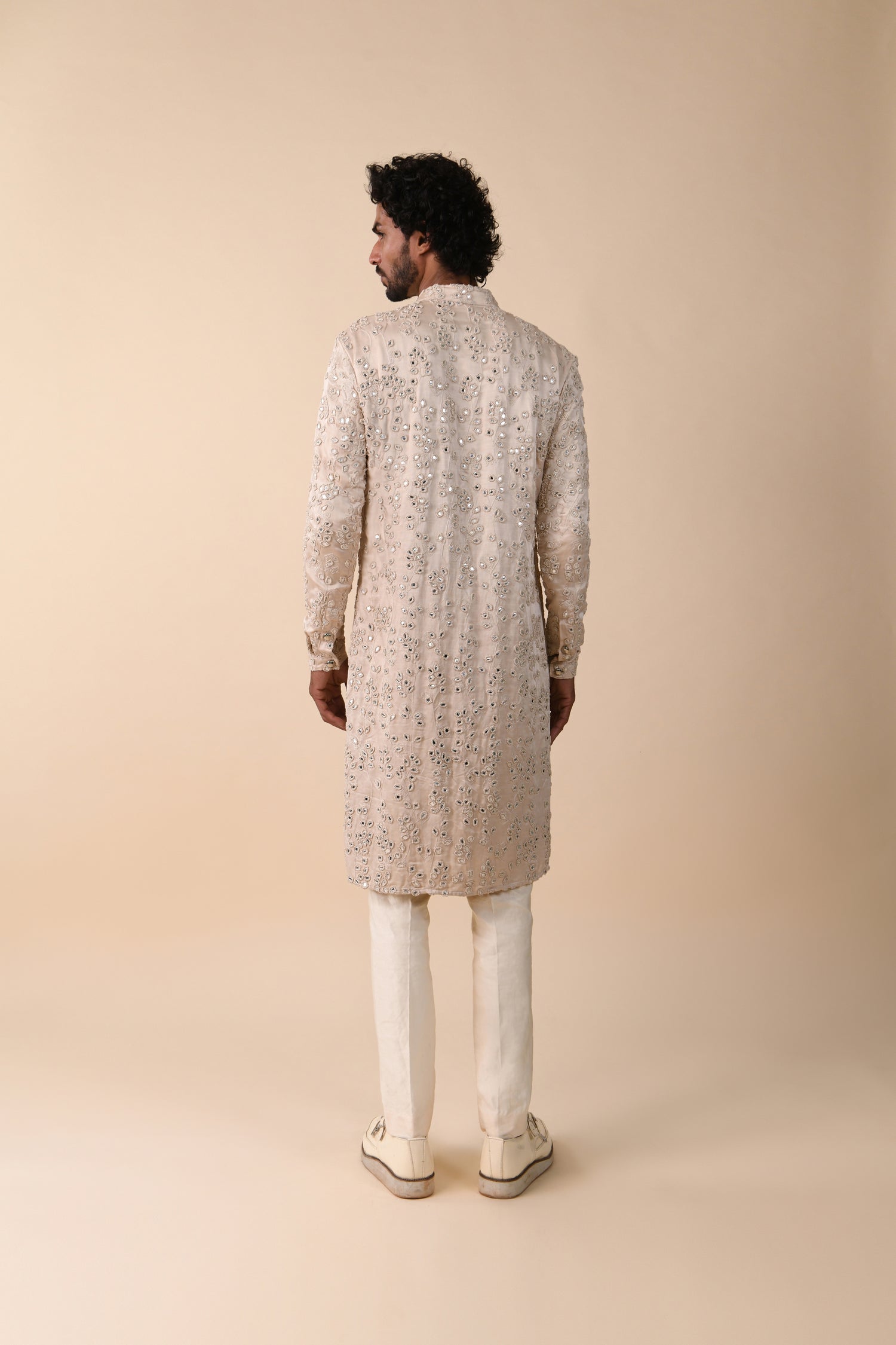 CREEPER MIRROR KNOTTED HIGHLIGHTED KURTA  