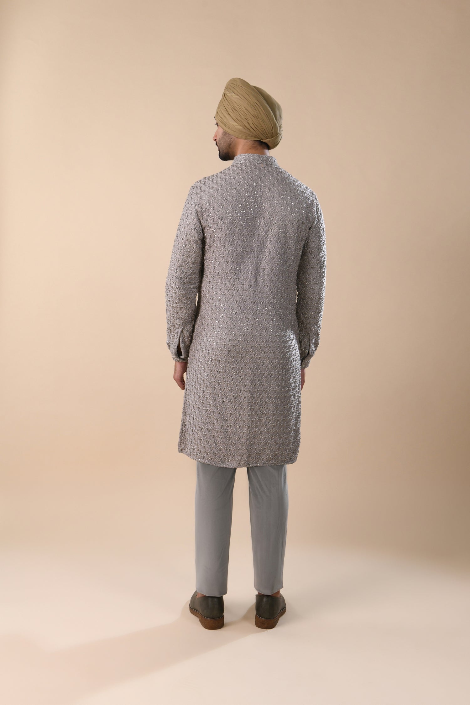 BIG PLANT MIRROR HIGHLIGHTED KURTA  