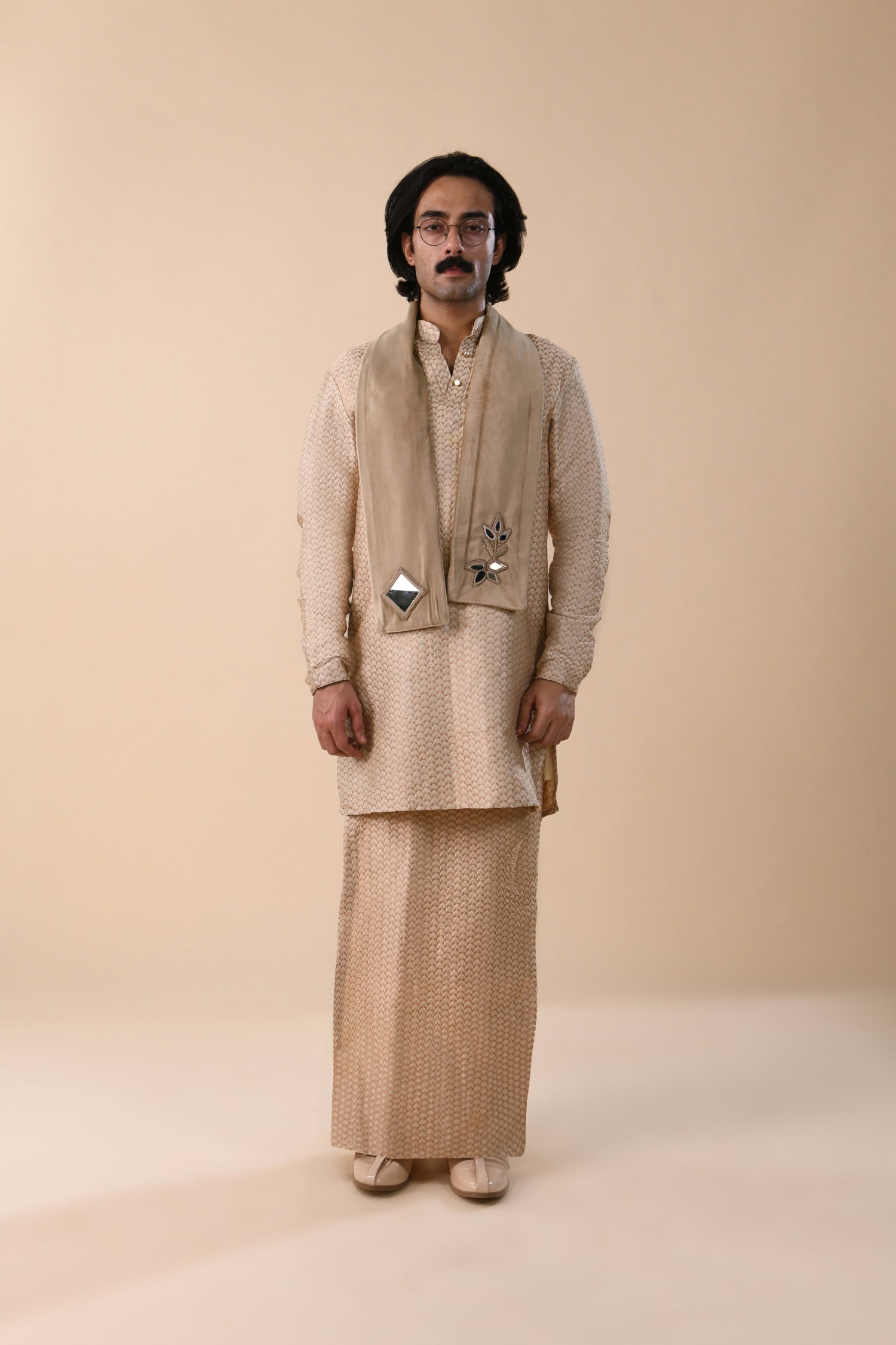  BOM ARROW DUAL TONE GOLD KURTA 