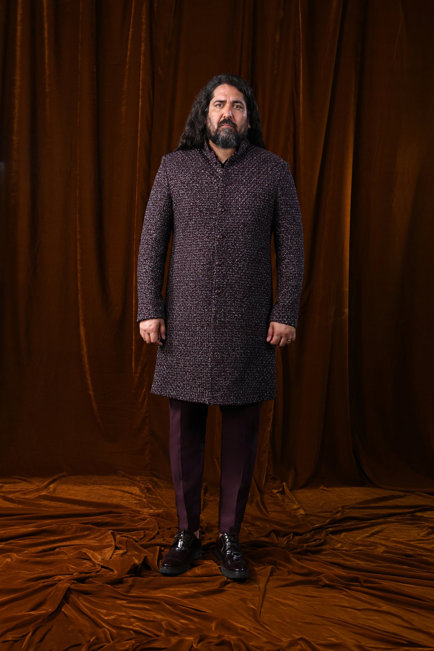  PLANT MULTI THREAD BEADED WINE JACKET 