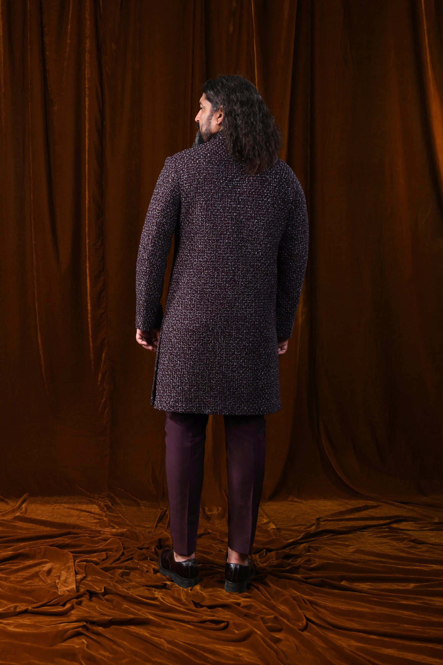 PLANT MULTI THREAD BEADED WINE JACKET  