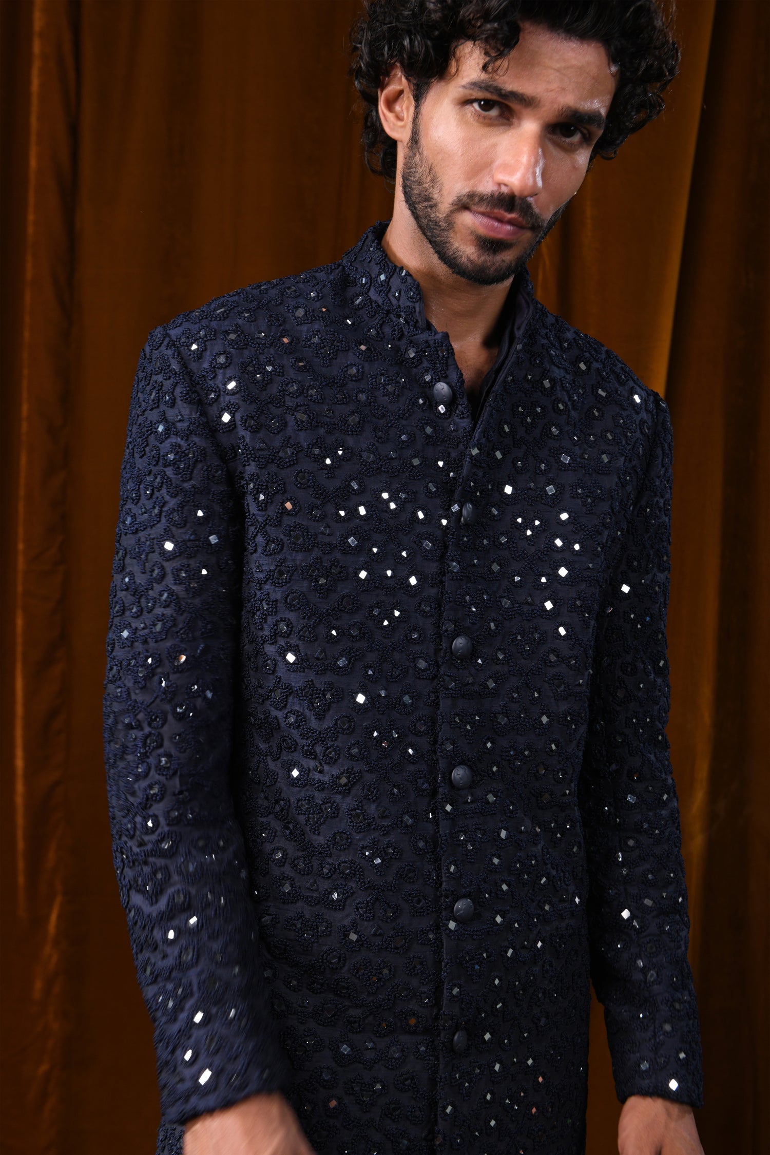 CREST VERTICAL FRENCHKNOT MIRROR KNOTTED JACKET  