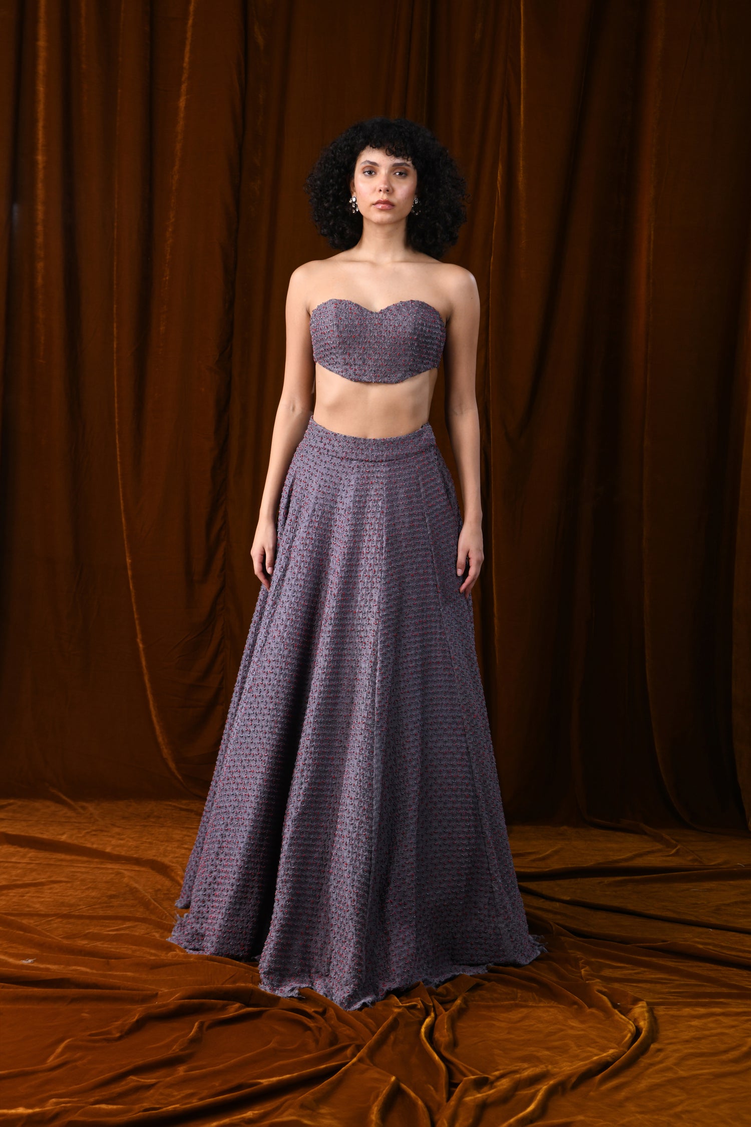  PLANT MULTI BEADED BLOUSE  LEHENGA SET 