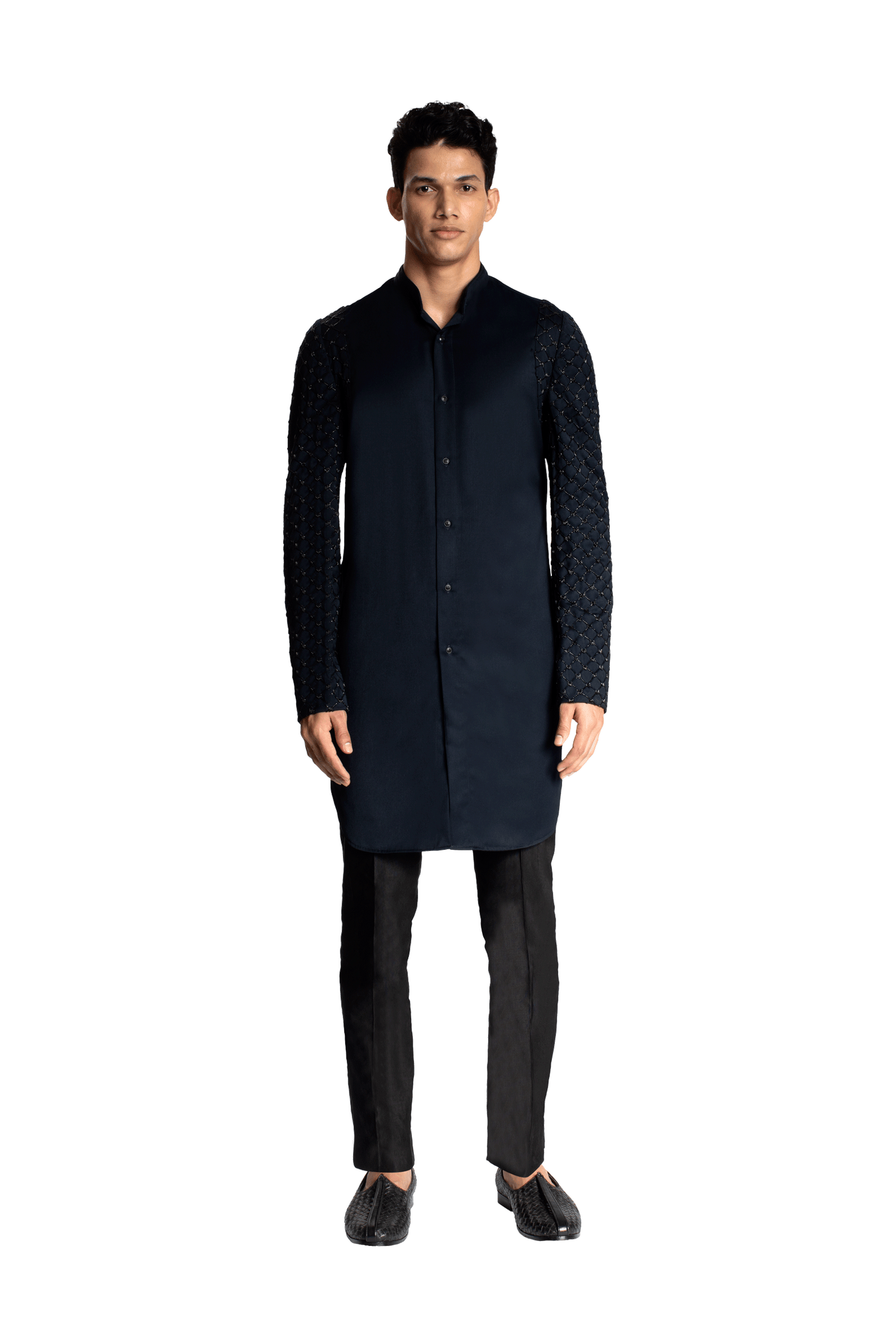 BARB WIRE HIGHLIGHTED LONG DECONSTRUCTED NAVY SET  