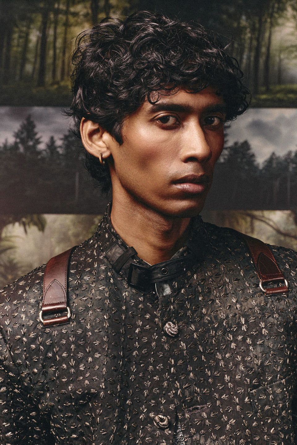 Washed Metallic Threadwork Bandhgala  
