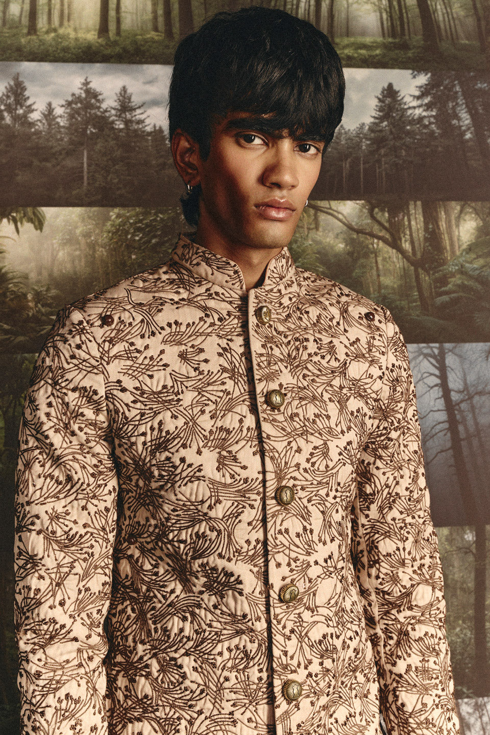 Small Folliage Embroidered Sherwani  