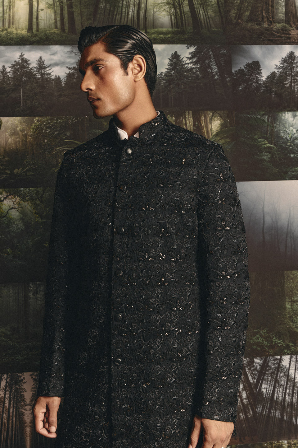 Gara Highlighted Deconstructed Sherwani  