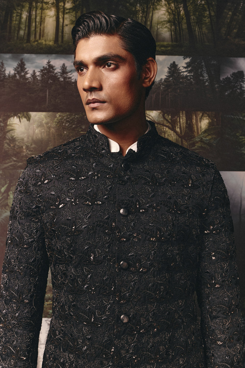 Gara Highlighted Deconstructed Sherwani  