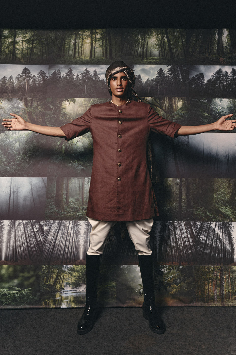 Collarless Plain Sherwani  