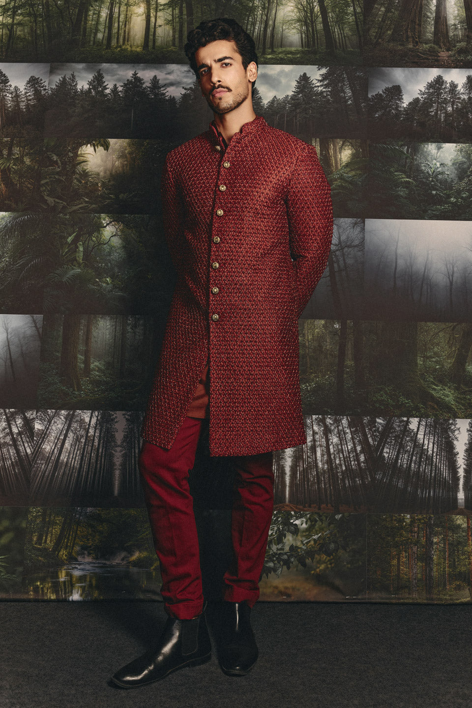 Zardozi Miniflower Sherwani  