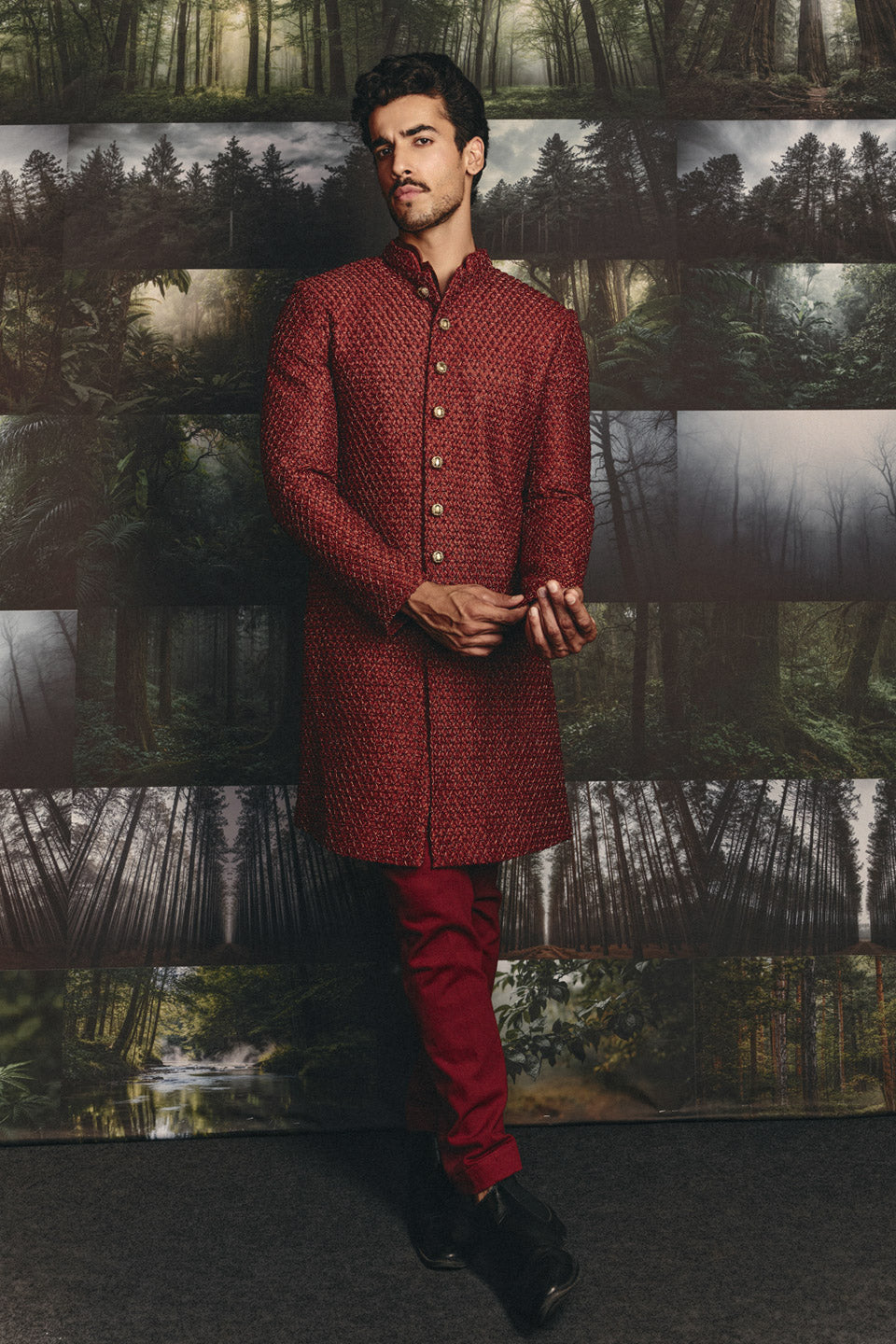 Zardozi Miniflower Sherwani  