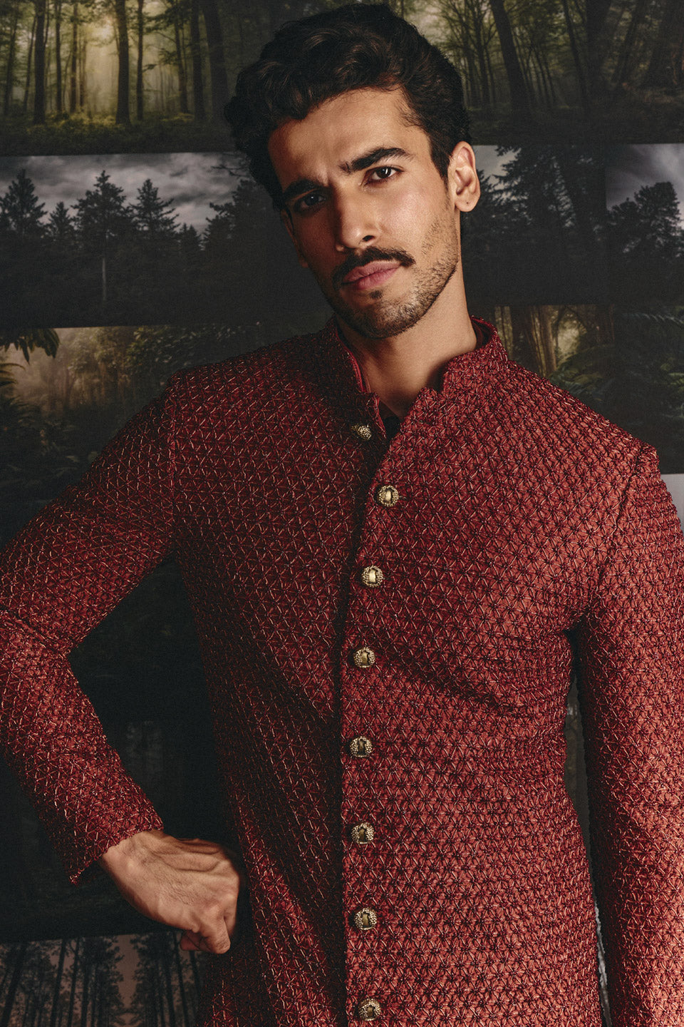 Zardozi Miniflower Sherwani  