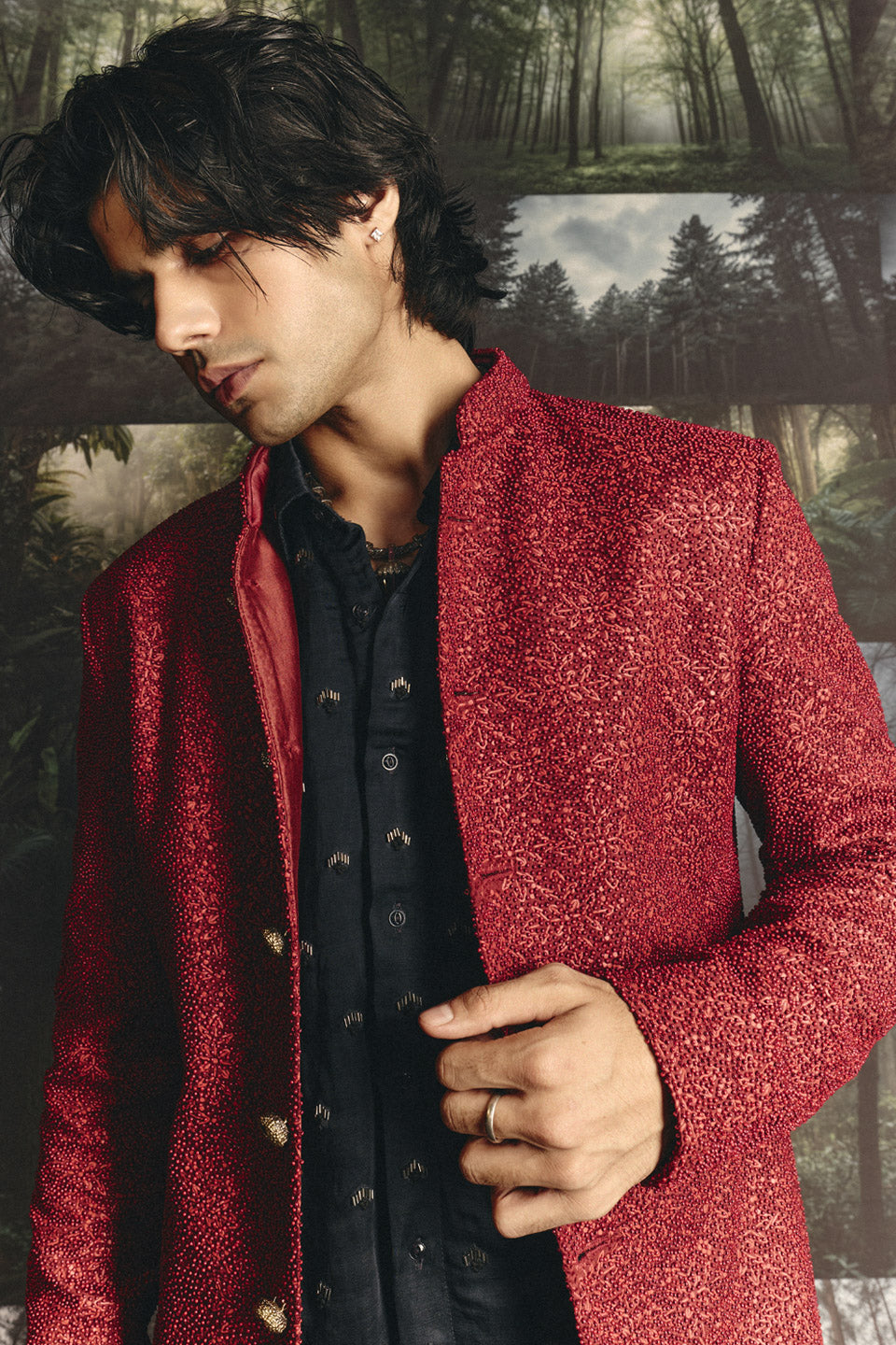 Multi Beaded Sherwani  