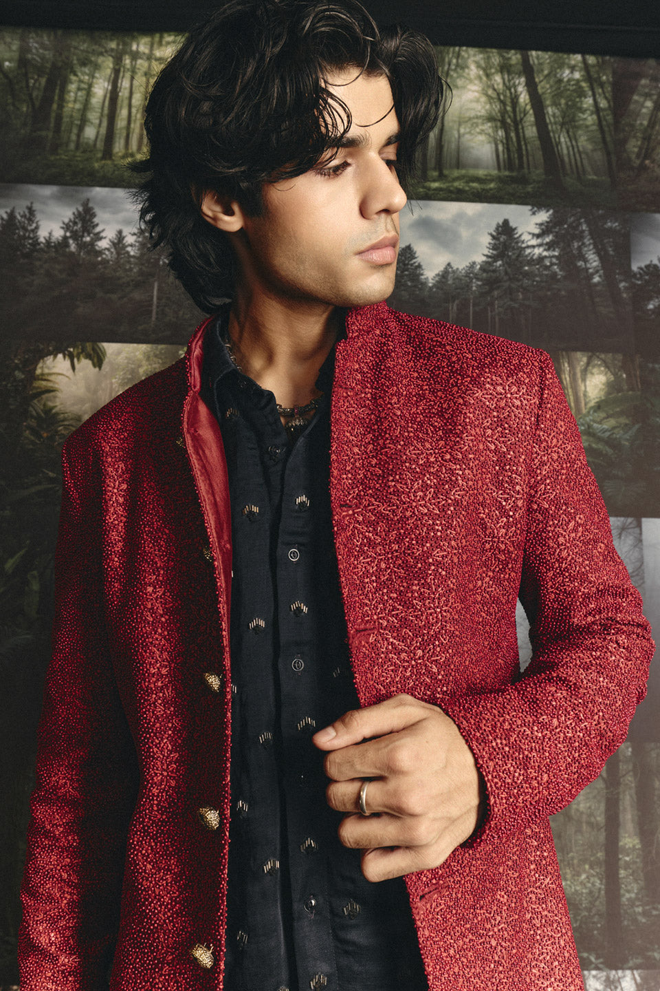 Multi Beaded Sherwani  