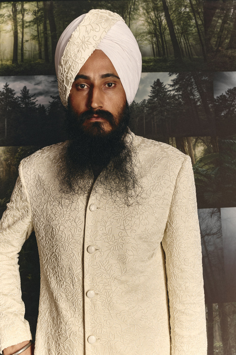 Chikankari- Highlighted Sherwani  Chikankari- Highlighted Sherwani