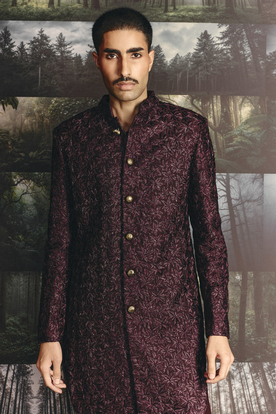Palm Highlighted Sherwani  