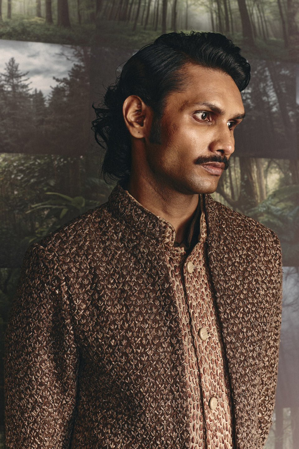Dhup Chao Mock Layer Sherwani  