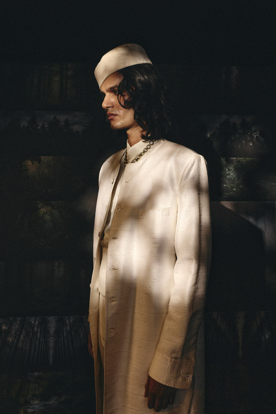 Raw Silk Sherwani  