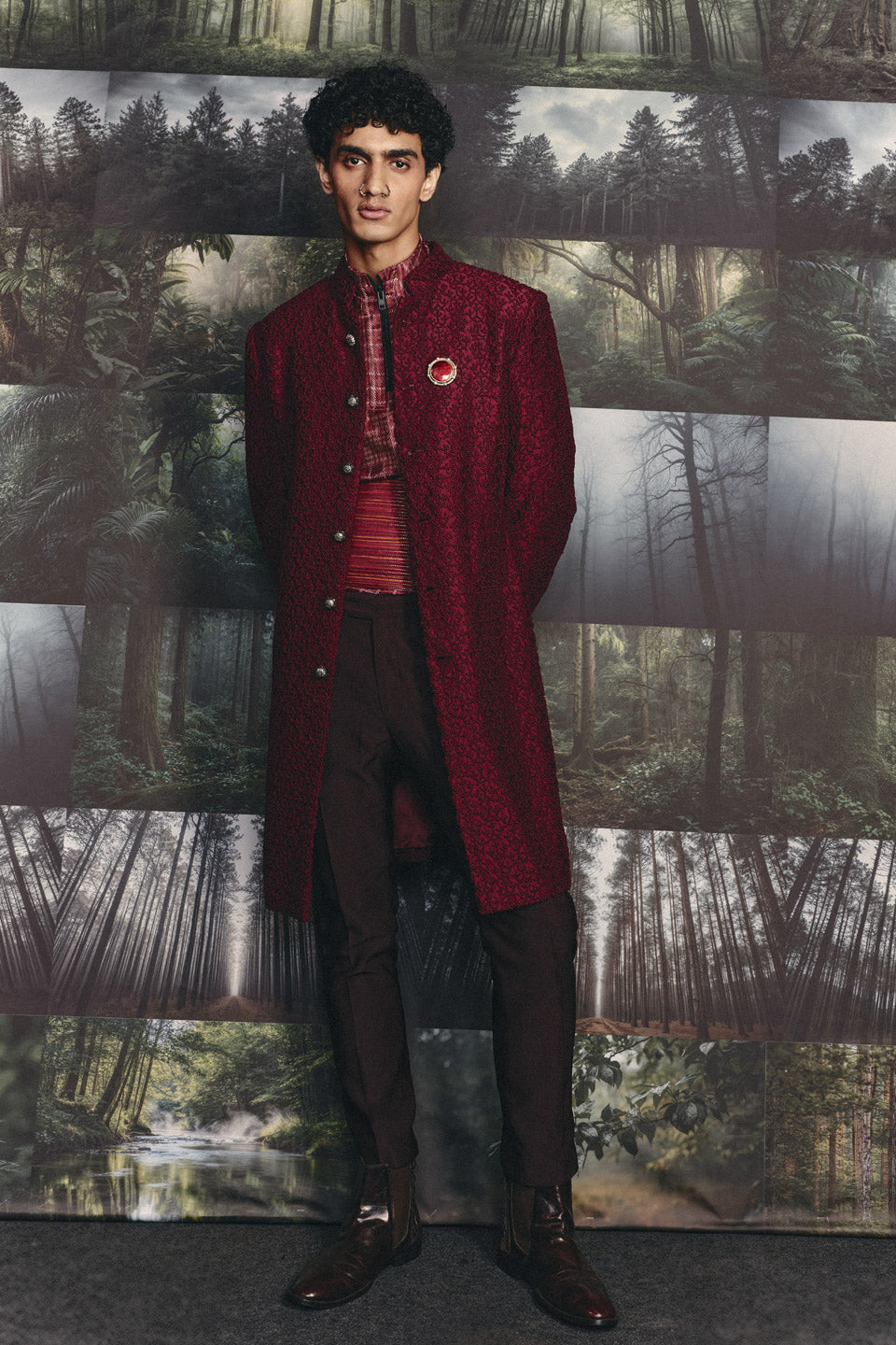 Knotted Open Sherwani  