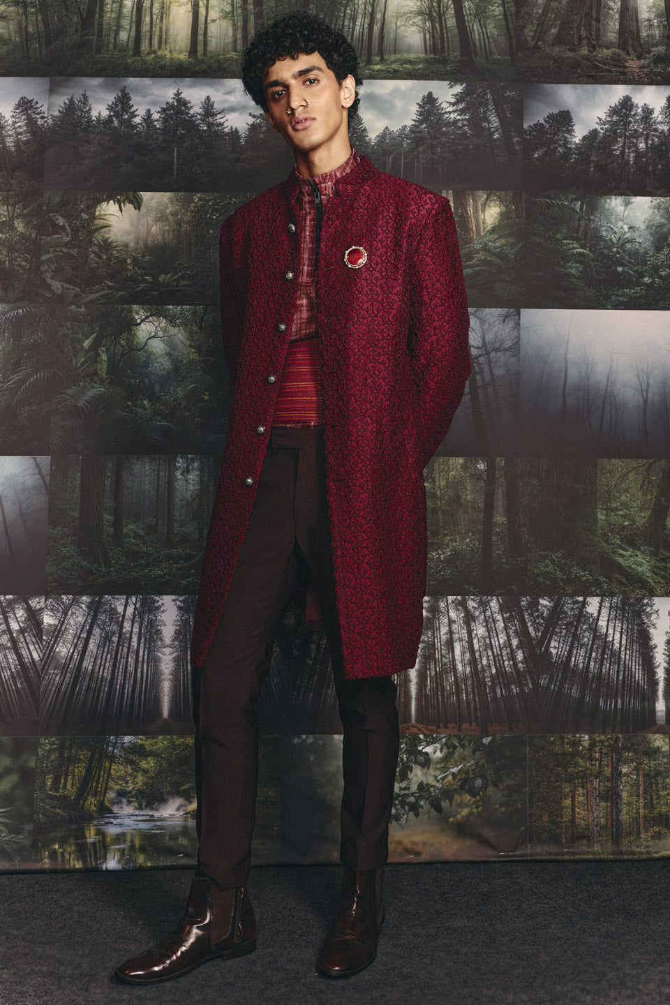 Knotted Open Sherwani  
