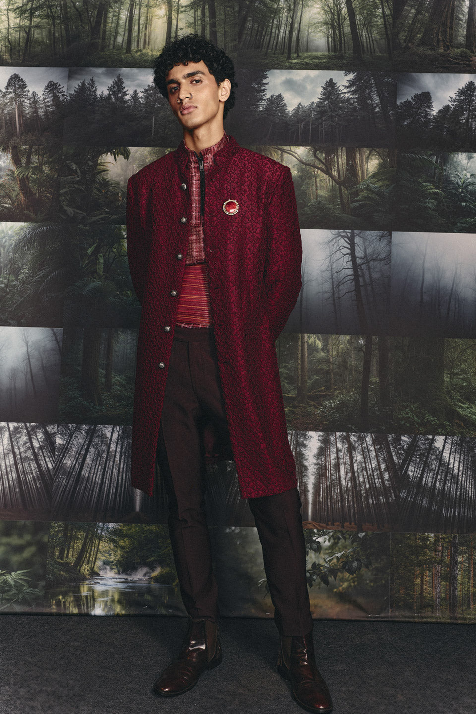 Knotted Open Sherwani  