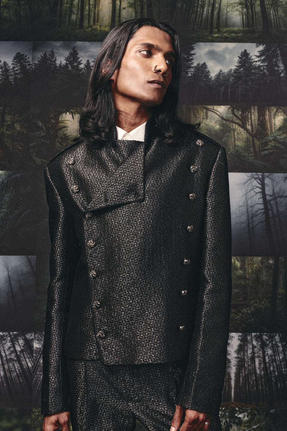 Brocade Military-Inspired Bandhgala  