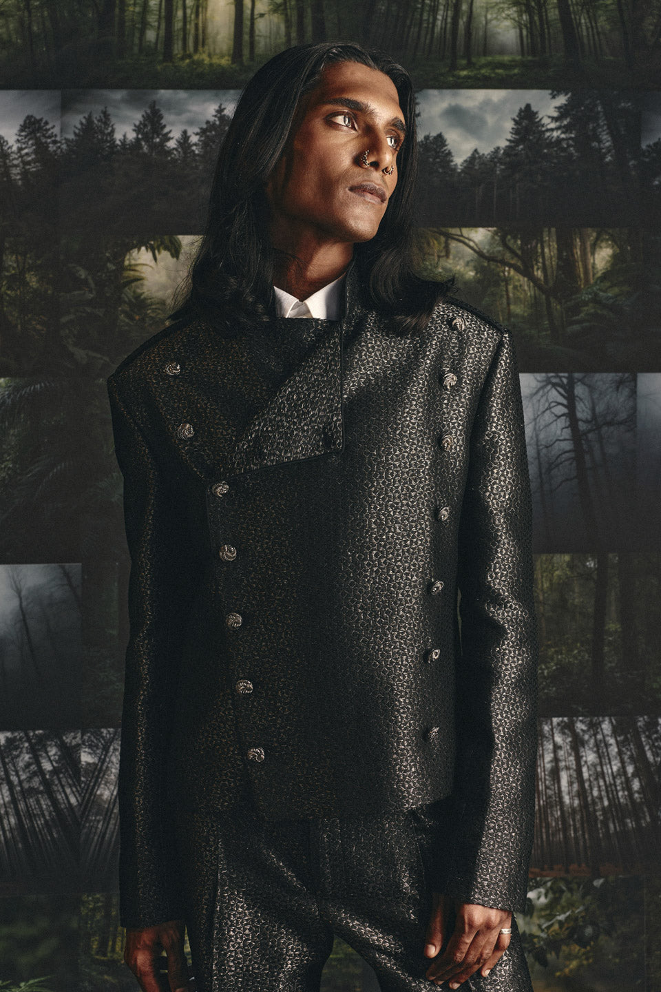 Brocade Military-Inspired Bandhgala  