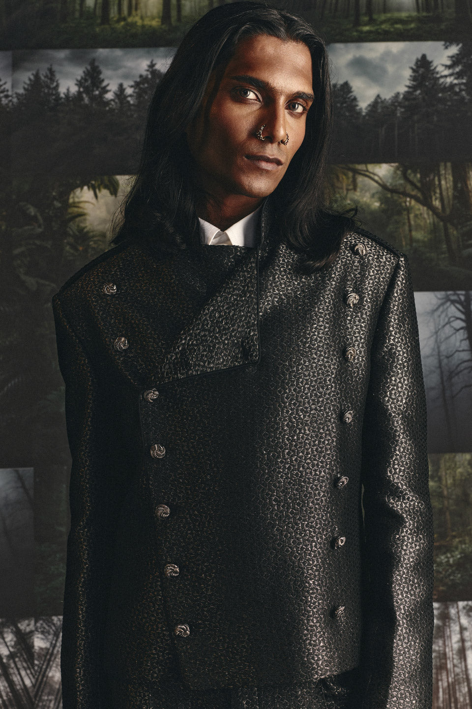 Brocade Military-Inspired Bandhgala  
