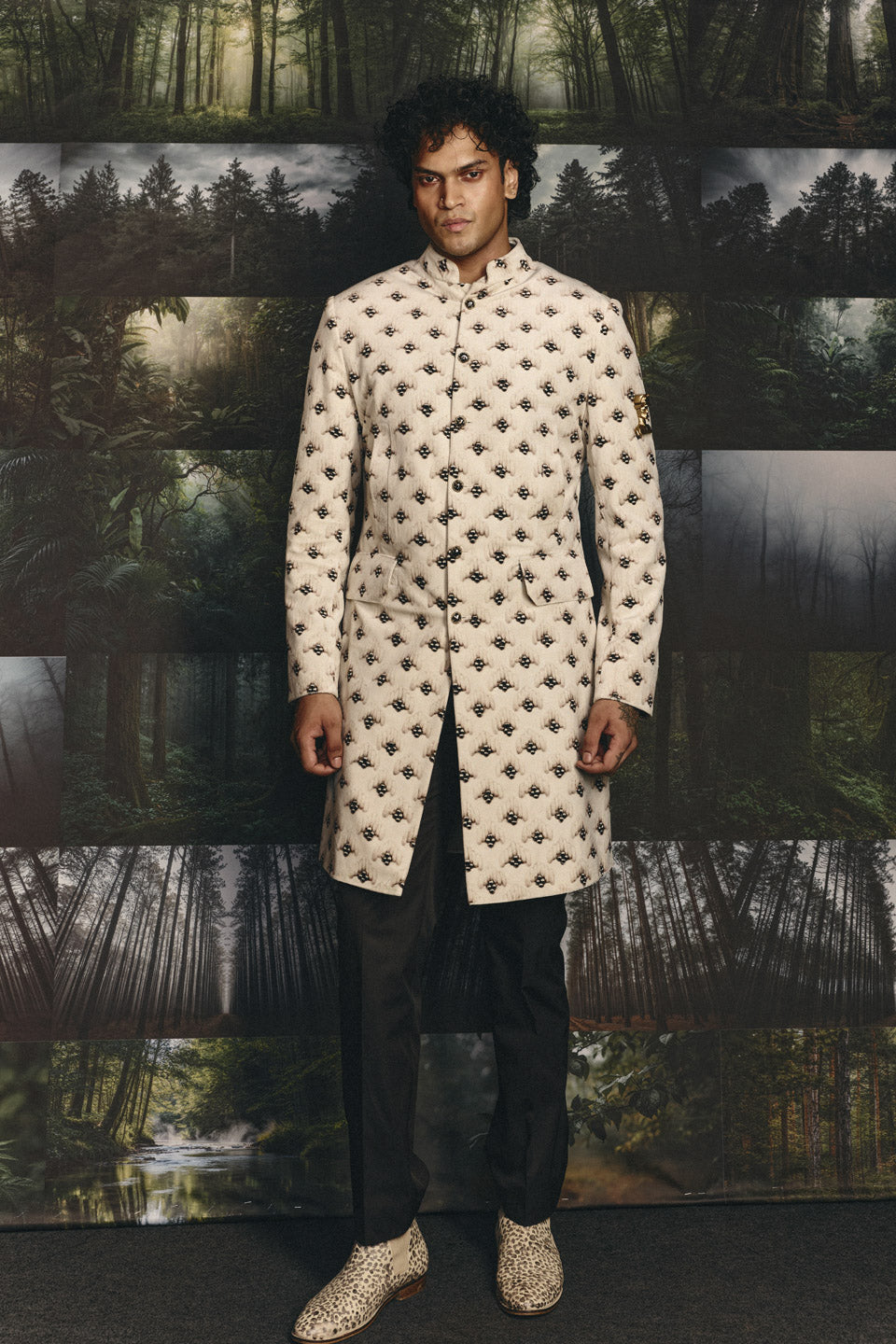 Velvet Pocket Sherwani  Velvet Pocket Sherwani